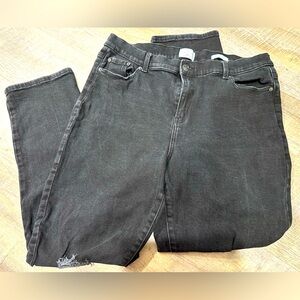 True craft woman’s High-rise straight black jeans 18w